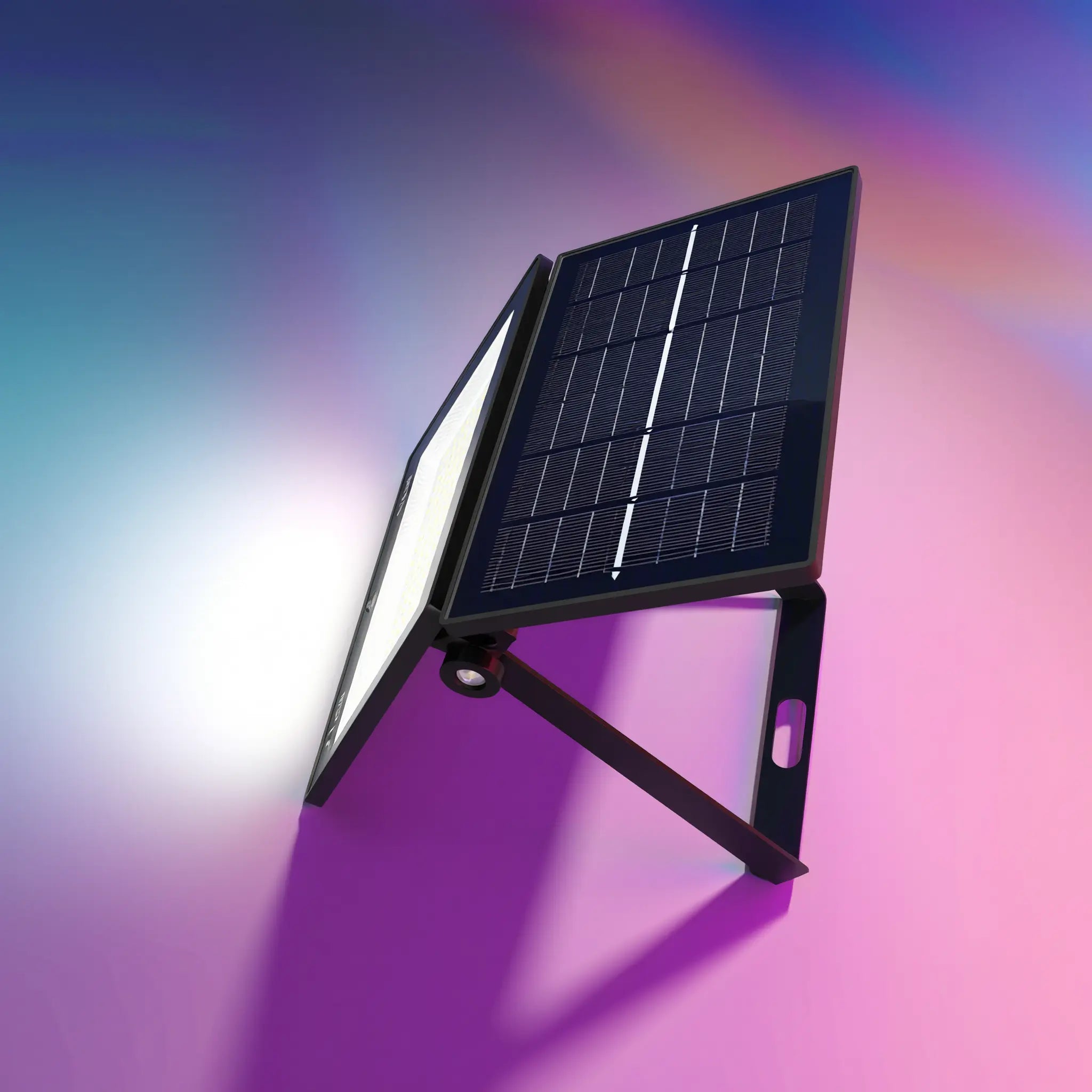 Faro LED Solare 400W IP67 – Faretto da Esterno con Pannello Solare Integrato, molte ore di autonomia Uè Shop