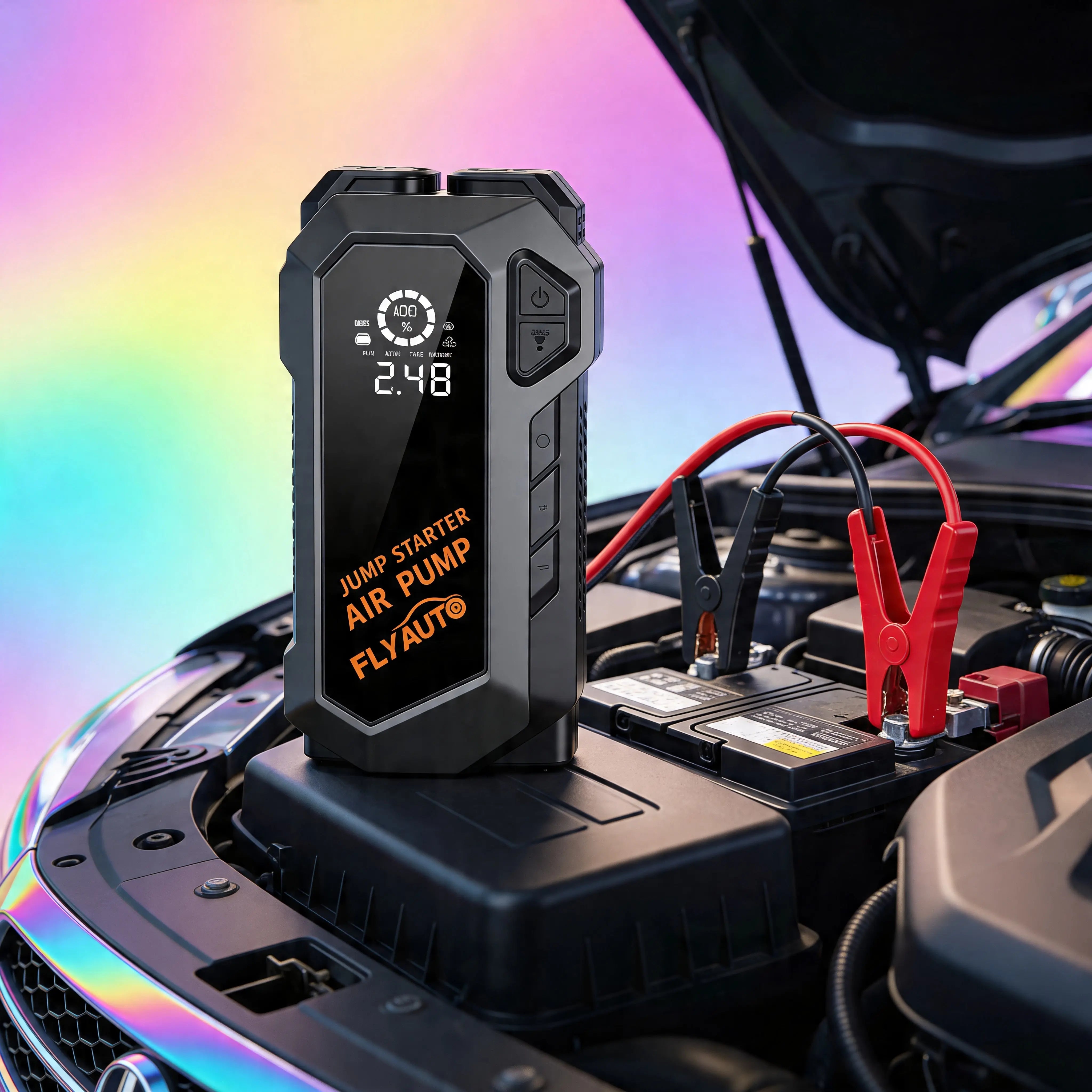 Avviatore di Emergenza Auto 4000A 4 in 1 — Jump Starter 20000mAh + Gonfiatore Pneumatici 150 PSI + Power Bank + Torcia LED Uè Shop