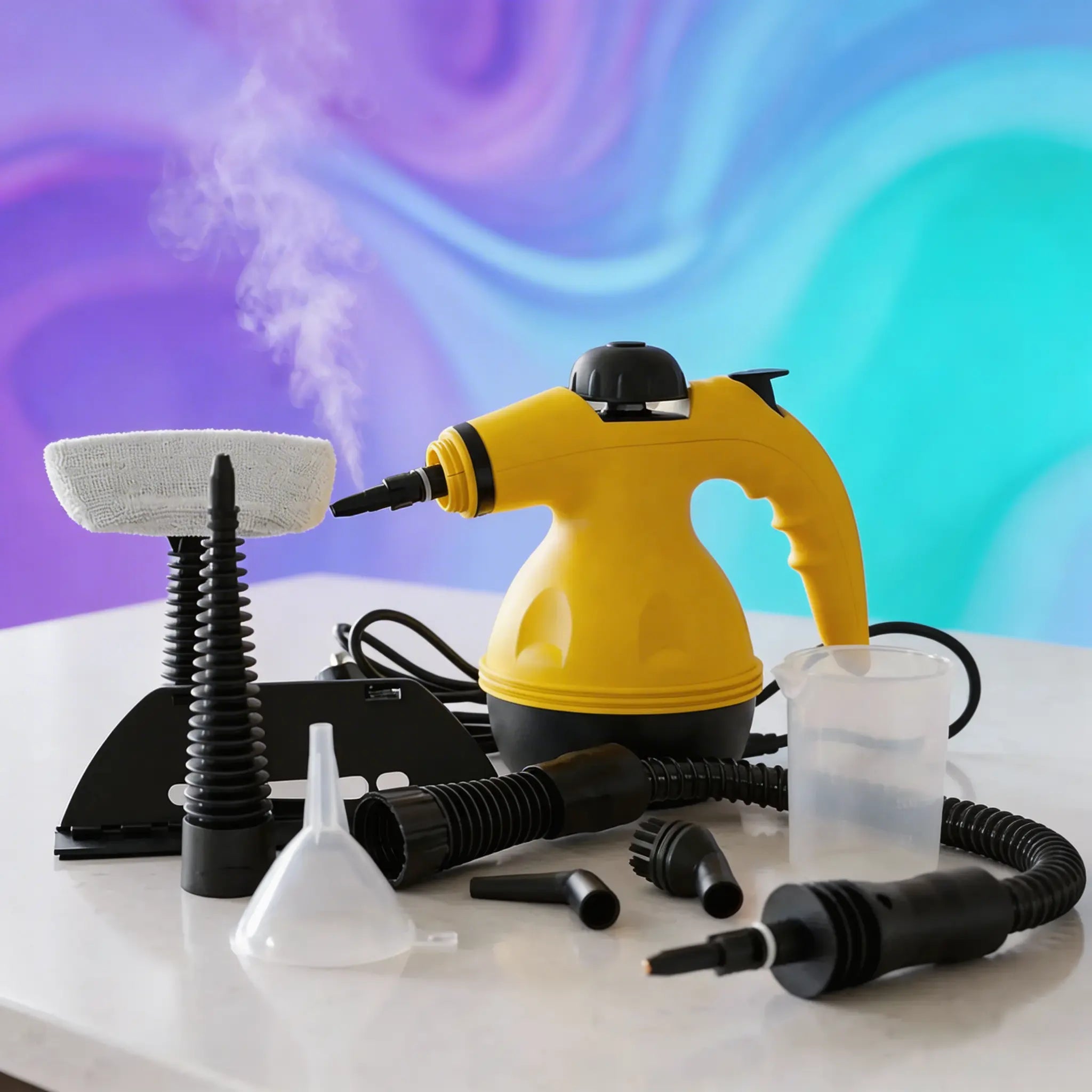 Pulitore a Vapore Portatile 1000W Alta Pressione con Accessori – Pulitore a Vapore Multifunzione per Casa, Cucina, Bagno, Divani, Vetri e Auto Uè Shop
