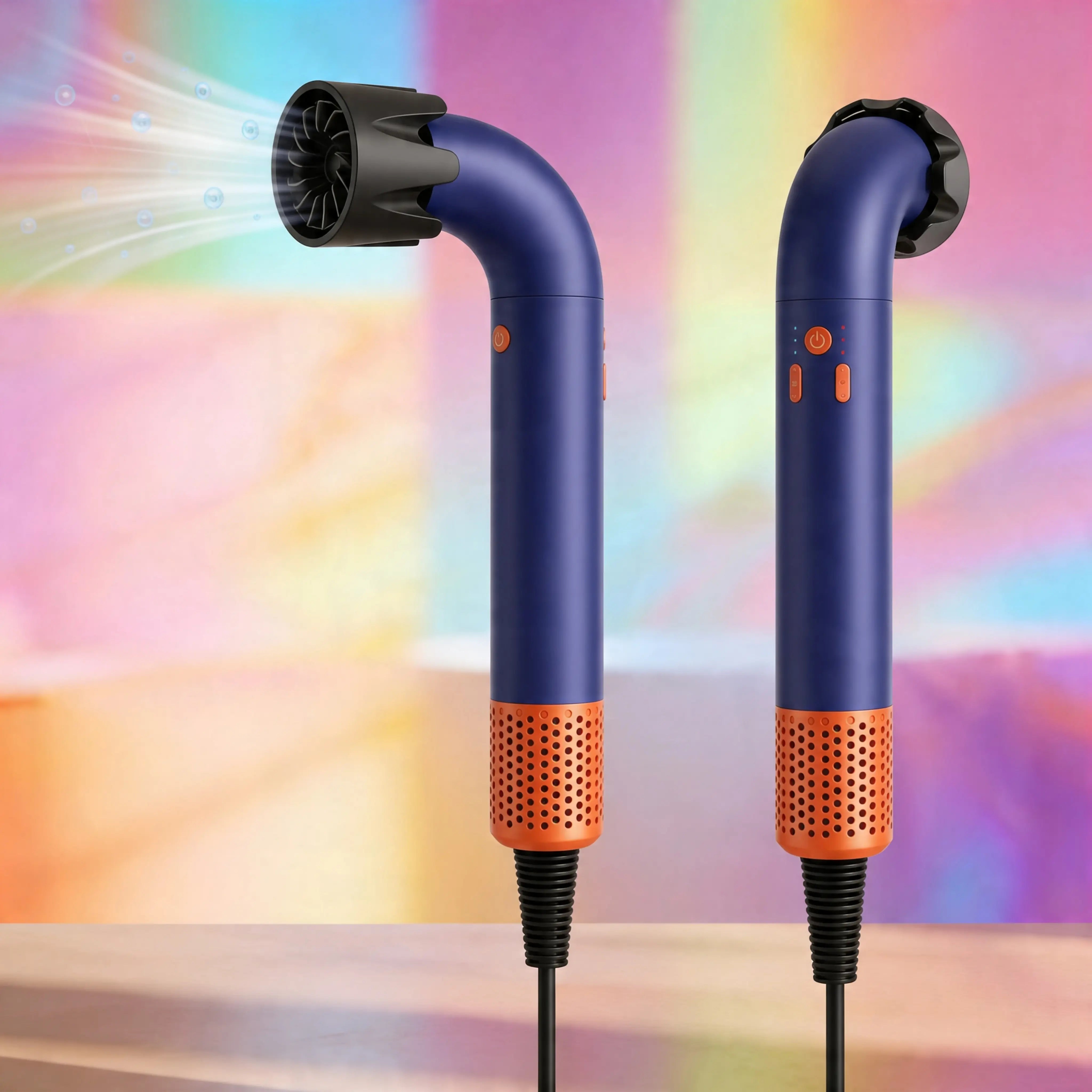 Asciugacapelli Ionico Senza Pale - Tecnologia Vortex Air, Silenzioso, Anti Crespo, Bocchetta Magnetica Uè Shop